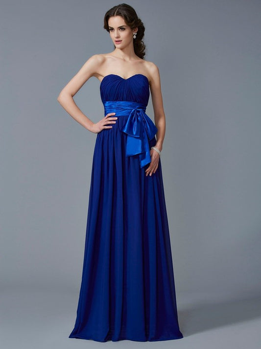 Vestido de noche de graduación de gasa largo con pliegues, sin mangas, corte A/princesa, escote corazón