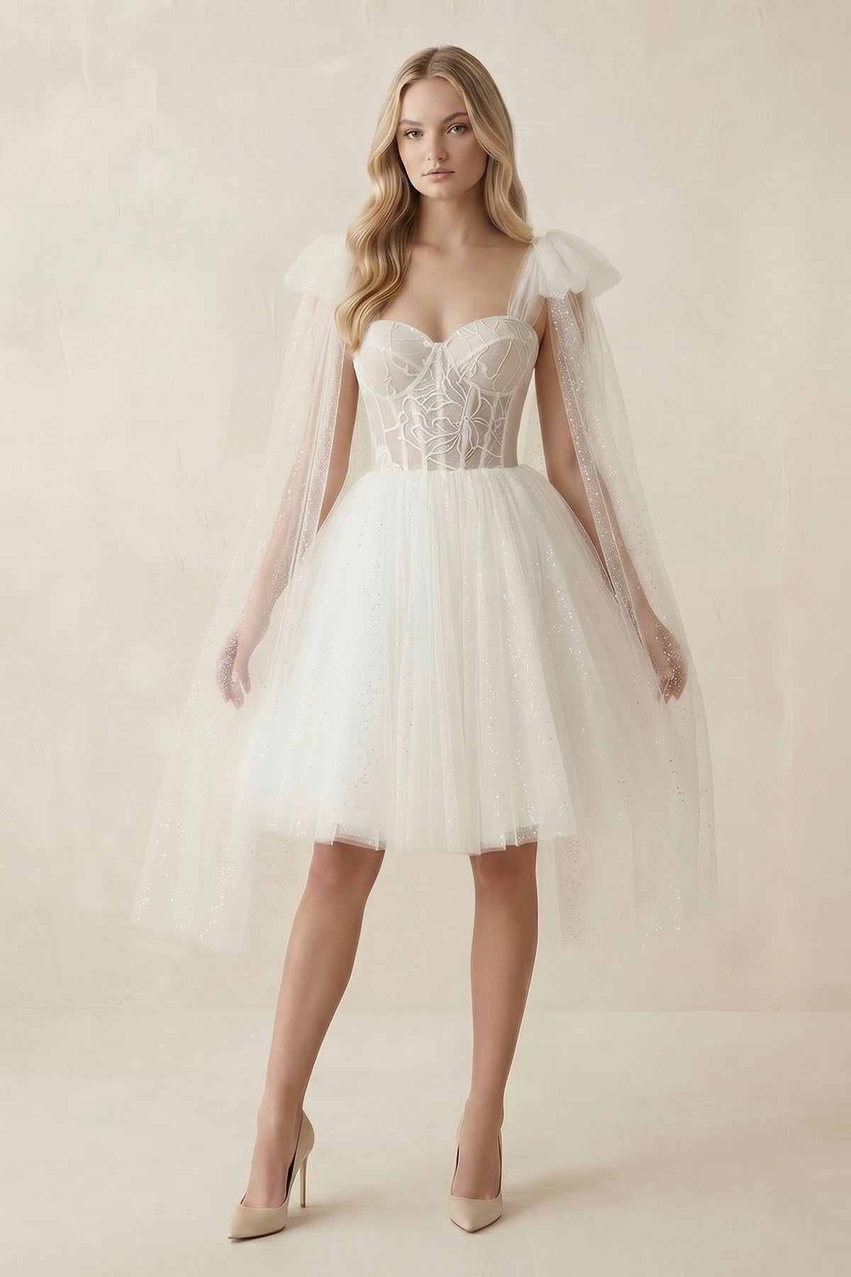 tulle a line midi dress Hutch Corene Strapless Floral Tulle A-Line Midi Dress