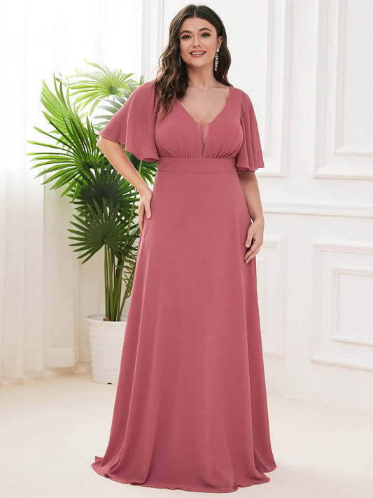 Benutzerdefinierte Größe Chiffon Empire Taille Mutter der Braut Kleid Formale Abendkleider Party Kleider