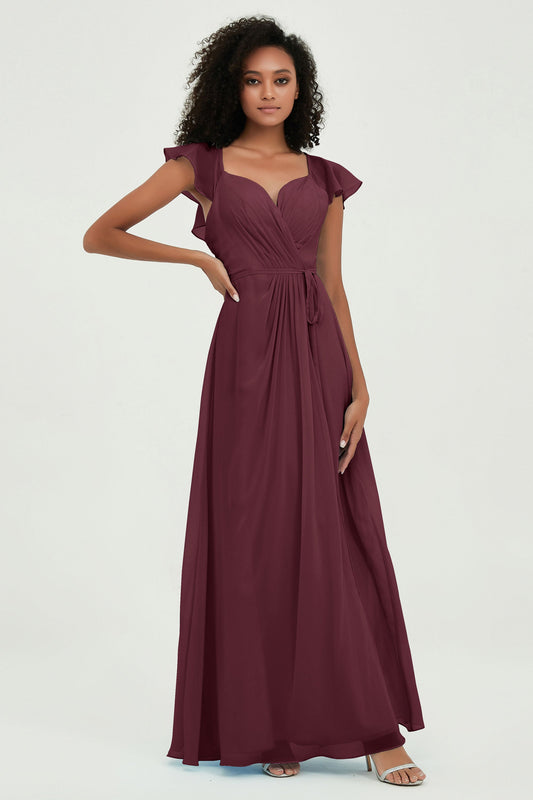 Nach Maß Chiffon frauen Brautjungfer Kleid Formale Abend Hochzeit Party Kleider