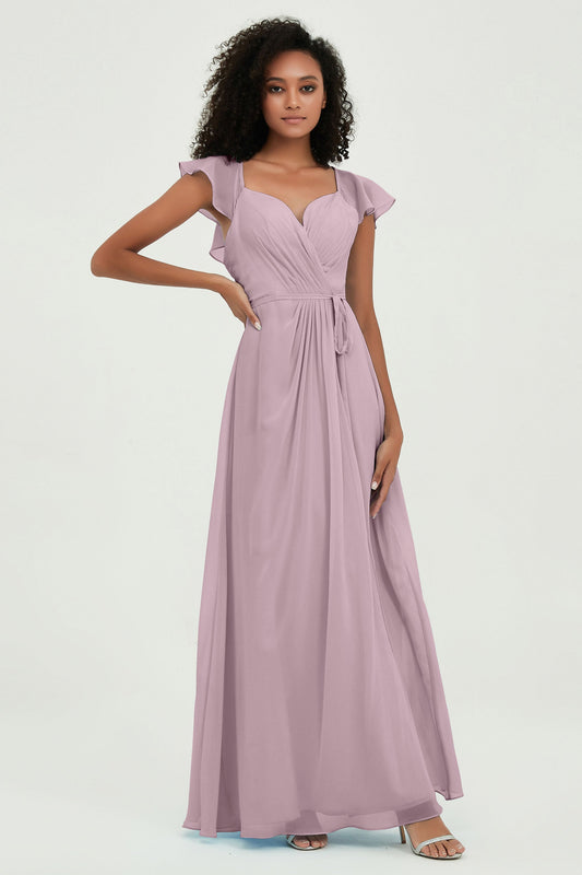 Nach Maß Chiffon frauen Brautjungfer Kleid Formale Abend Hochzeit Party Kleider