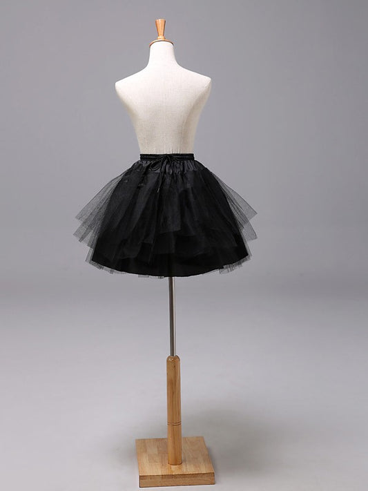 Tulle A-Line 3 Tier Short/Mini Special Occasion Petticoats