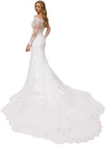 Women's Beach Wedding Dresses for Bride 2025 Long Lace Wedding Bridal Gowns