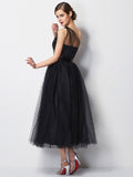 Vestido de dama de honor de satén tipo seda, corto, sin mangas, con pliegues, corte princesa, un hombro, para invitada de boda