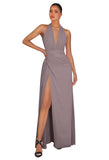 Chiffon Bridesmaid Dresses for Women Long Halter A-line Formal Dress with Slit 2026 Pleated Evening Party Gowns