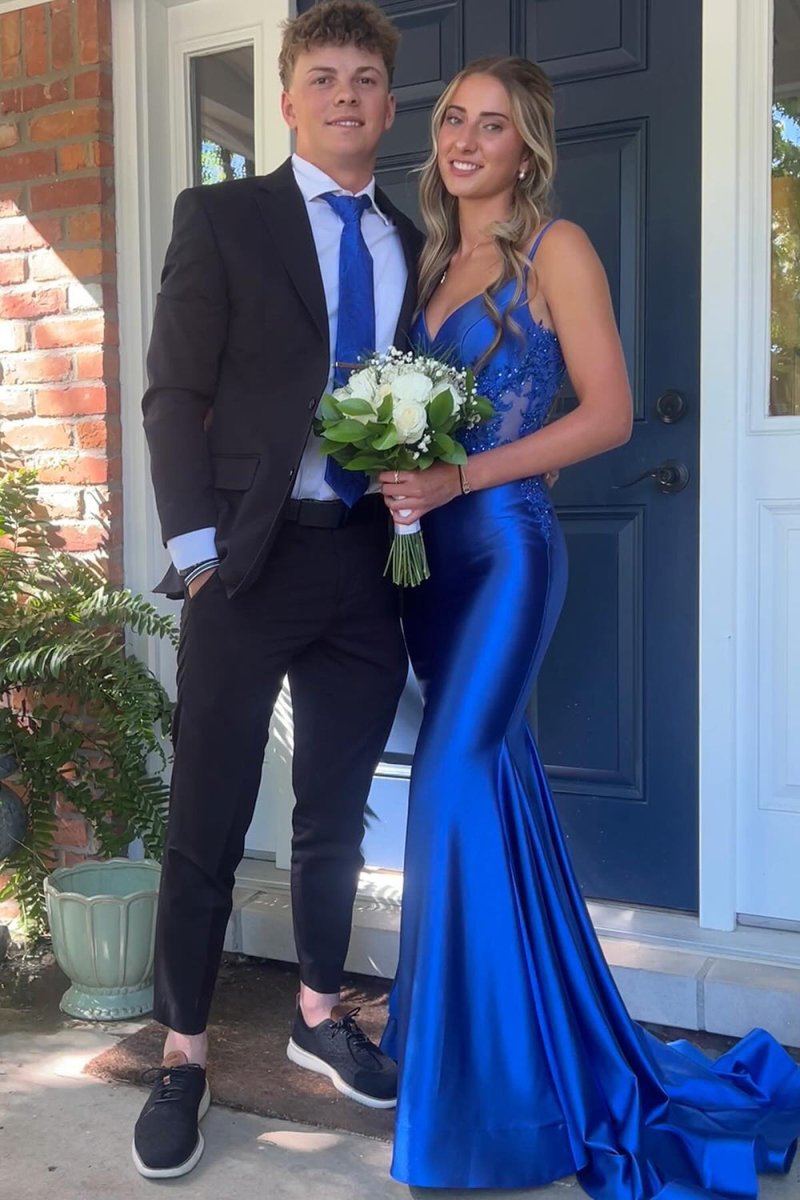 Sage Green Spaghetti Strap Backless Trumpet Long Gown