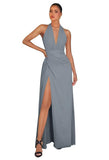 Chiffon Bridesmaid Dresses for Women Long Halter A-line Formal Dress with Slit 2026 Pleated Evening Party Gowns