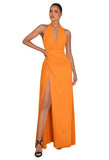 Chiffon Bridesmaid Dresses for Women Long Halter A-line Formal Dress with Slit 2026 Pleated Evening Party Gowns