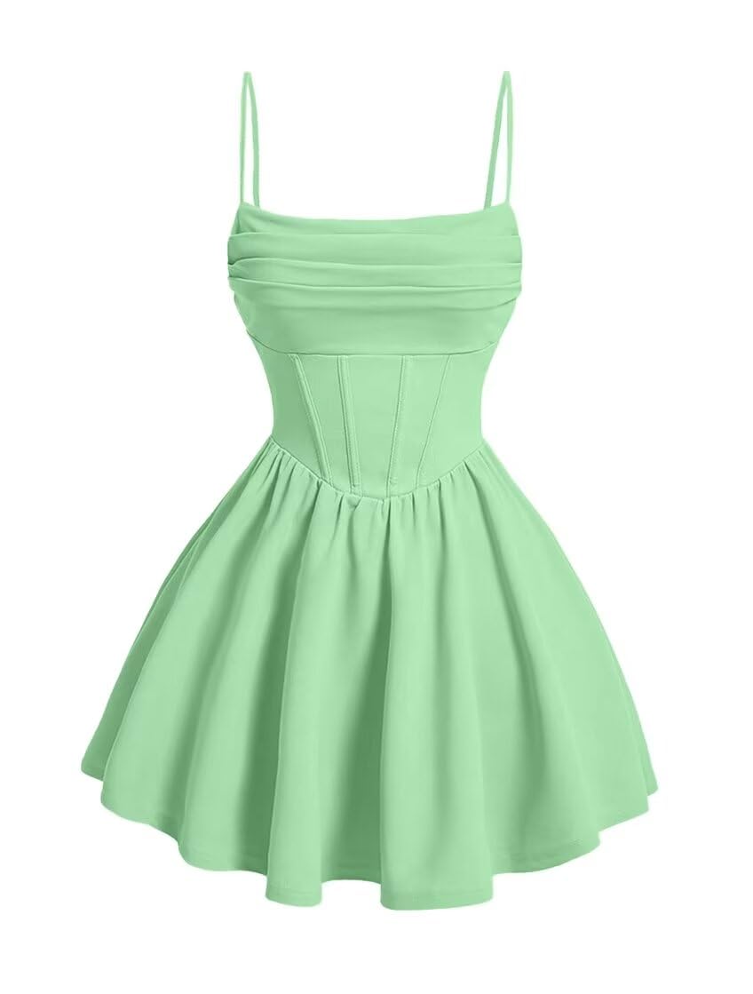 Kingbridal Gowns Spaghetti Straps Chiffon Homecoming Dresses for Teens Short Prom Dress Ruched A-Line Formal Cocktail Party Gowns