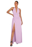 Chiffon Bridesmaid Dresses for Women Long Halter A-line Formal Dress with Slit 2026 Pleated Evening Party Gowns