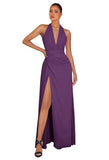 Chiffon Bridesmaid Dresses for Women Long Halter A-line Formal Dress with Slit 2026 Pleated Evening Party Gowns