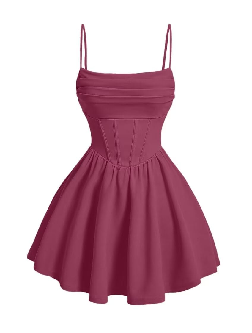 Kingbridal Gowns Spaghetti Straps Chiffon Homecoming Dresses for Teens Short Prom Dress Ruched A-Line Formal Cocktail Party Gowns