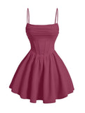 Kingbridal Gowns Spaghetti Straps Chiffon Homecoming Dresses for Teens Short Prom Dress Ruched A-Line Formal Cocktail Party Gowns