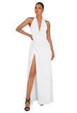Chiffon Bridesmaid Dresses for Women Long Halter A-line Formal Dress with Slit 2026 Pleated Evening Party Gowns