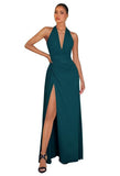 Chiffon Bridesmaid Dresses for Women Long Halter A-line Formal Dress with Slit 2026 Pleated Evening Party Gowns