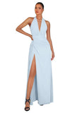 Chiffon Bridesmaid Dresses for Women Long Halter A-line Formal Dress with Slit 2026 Pleated Evening Party Gowns
