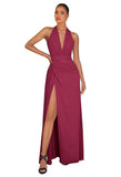 Chiffon Bridesmaid Dresses for Women Long Halter A-line Formal Dress with Slit 2026 Pleated Evening Party Gowns