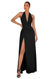 Chiffon Bridesmaid Dresses for Women Long Halter A-line Formal Dress with Slit 2026 Pleated Evening Party Gowns