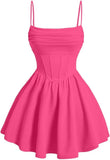 Kingbridal Gowns Spaghetti Straps Chiffon Homecoming Dresses for Teens Short Prom Dress Ruched A-Line Formal Cocktail Party Gowns
