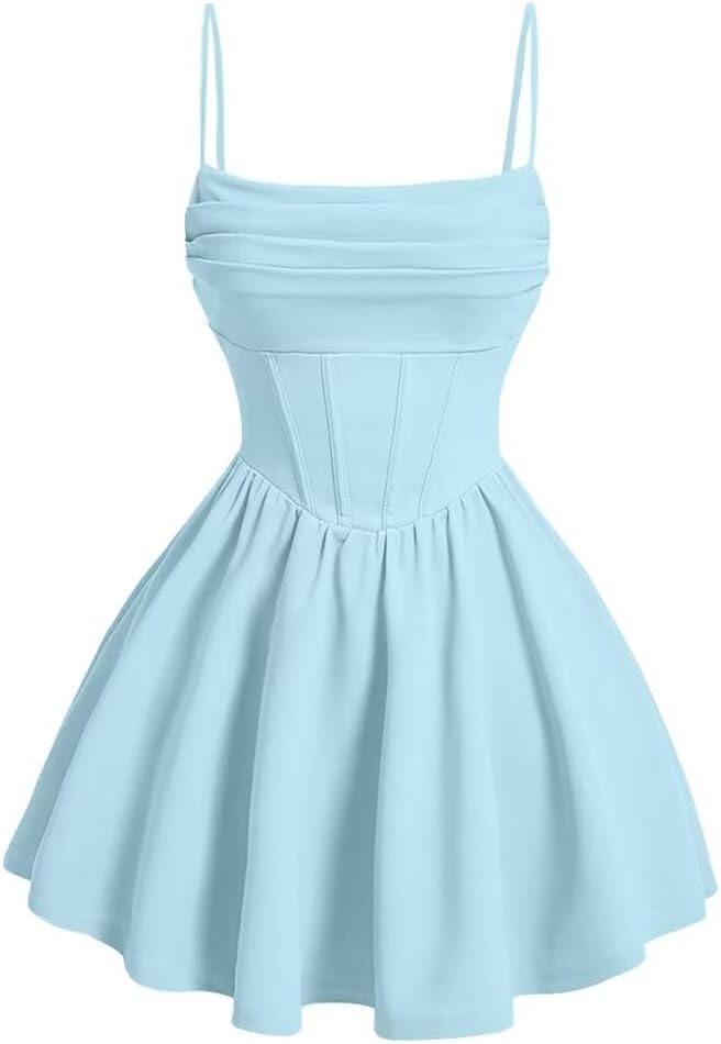 Kingbridal Gowns Spaghetti Straps Chiffon Homecoming Dresses for Teens Short Prom Dress Ruched A-Line Formal Cocktail Party Gowns