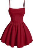 Kingbridal Gowns Spaghetti Straps Chiffon Homecoming Dresses for Teens Short Prom Dress Ruched A-Line Formal Cocktail Party Gowns