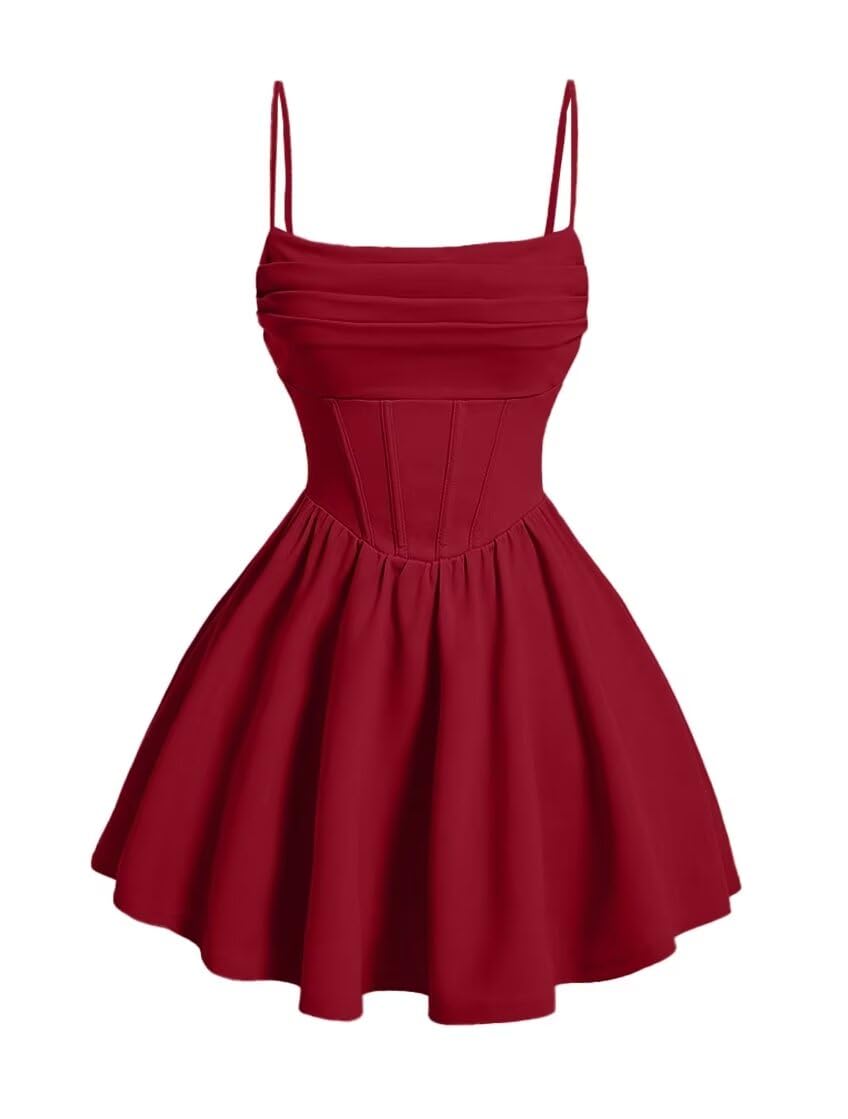 Kingbridal Gowns Spaghetti Straps Chiffon Homecoming Dresses for Teens Short Prom Dress Ruched A-Line Formal Cocktail Party Gowns