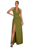 Chiffon Bridesmaid Dresses for Women Long Halter A-line Formal Dress with Slit 2026 Pleated Evening Party Gowns