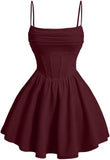 Kingbridal Gowns Spaghetti Straps Chiffon Homecoming Dresses for Teens Short Prom Dress Ruched A-Line Formal Cocktail Party Gowns