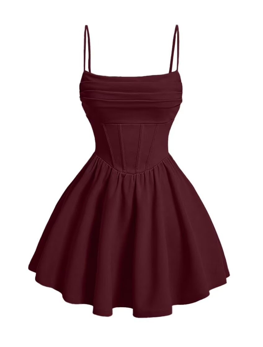 Kingbridal Gowns Spaghetti Straps Chiffon Homecoming Dresses for Teens Short Prom Dress Ruched A-Line Formal Cocktail Party Gowns