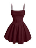 Kingbridal Gowns Spaghetti Straps Chiffon Homecoming Dresses for Teens Short Prom Dress Ruched A-Line Formal Cocktail Party Gowns