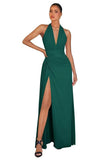 Chiffon Bridesmaid Dresses for Women Long Halter A-line Formal Dress with Slit 2026 Pleated Evening Party Gowns