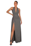 Chiffon Bridesmaid Dresses for Women Long Halter A-line Formal Dress with Slit 2026 Pleated Evening Party Gowns