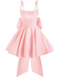 Spaghetti Strap Ruffle Homecoming Dresses Short 2026 Pleated Mini Party Cocktail Prom Gowns