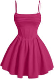 Kingbridal Gowns Spaghetti Straps Chiffon Homecoming Dresses for Teens Short Prom Dress Ruched A-Line Formal Cocktail Party Gowns