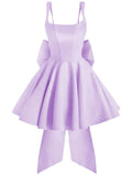 Spaghetti Strap Ruffle Homecoming Dresses Short 2026 Pleated Mini Party Cocktail Prom Gowns