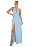Chiffon Bridesmaid Dresses for Women Long Halter A-line Formal Dress with Slit 2026 Pleated Evening Party Gowns