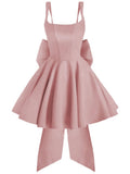 Spaghetti Strap Ruffle Homecoming Dresses Short 2026 Pleated Mini Party Cocktail Prom Gowns