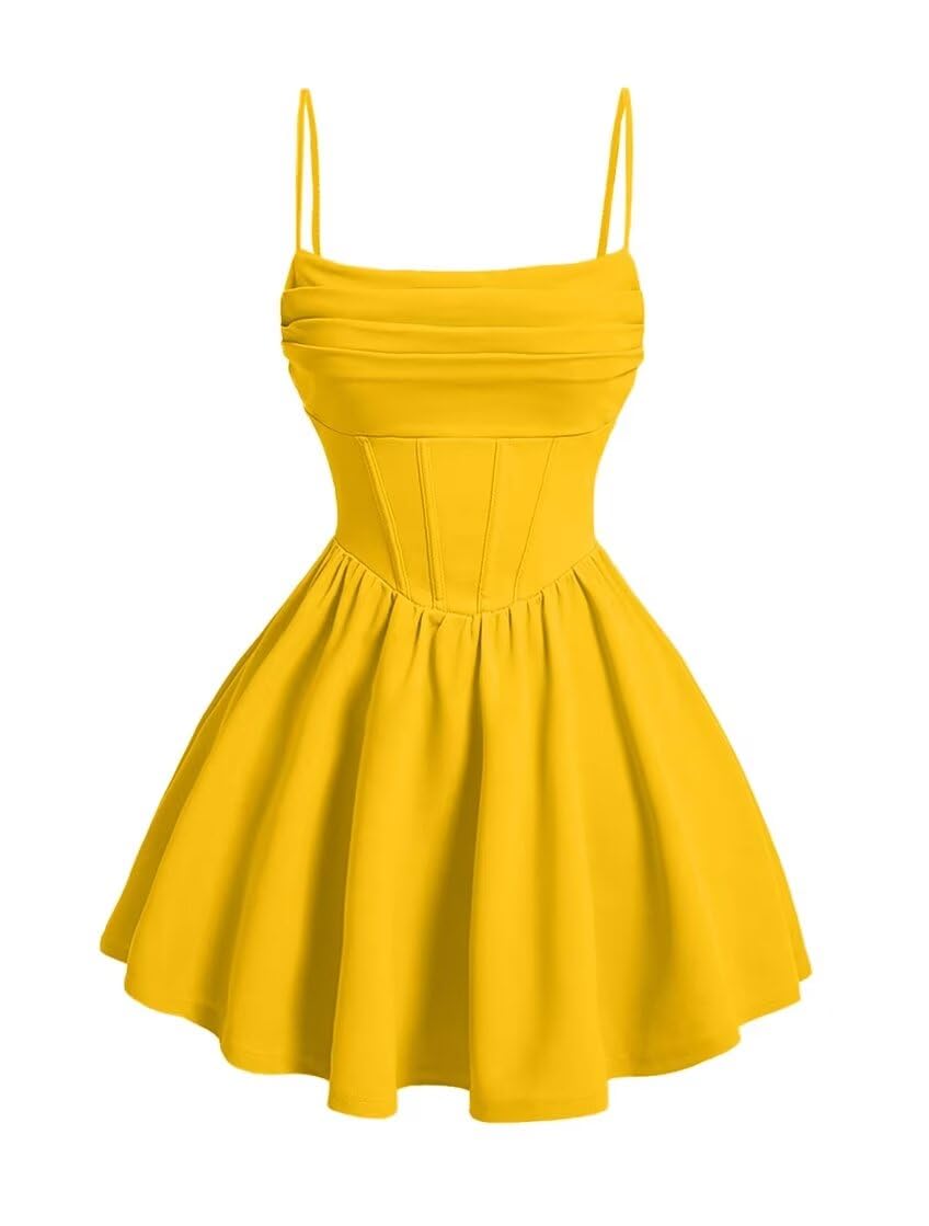 Kingbridal Gowns Spaghetti Straps Chiffon Homecoming Dresses for Teens Short Prom Dress Ruched A-Line Formal Cocktail Party Gowns