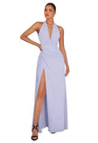 Chiffon Bridesmaid Dresses for Women Long Halter A-line Formal Dress with Slit 2026 Pleated Evening Party Gowns