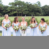 Women’s Simple Off The Shoulder Wedding Dress with Train Chiffon A Line Bridal Gown
