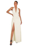 Chiffon Bridesmaid Dresses for Women Long Halter A-line Formal Dress with Slit 2026 Pleated Evening Party Gowns