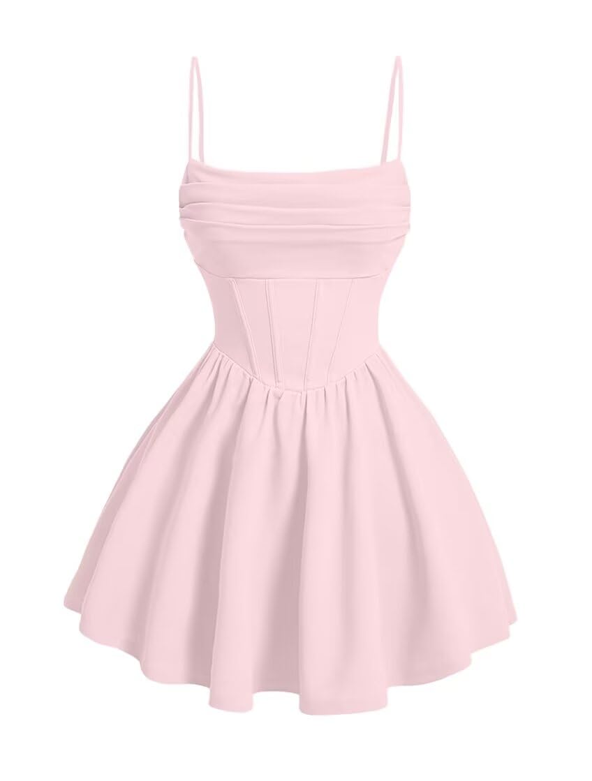 Kingbridal Gowns Spaghetti Straps Chiffon Homecoming Dresses for Teens Short Prom Dress Ruched A-Line Formal Cocktail Party Gowns