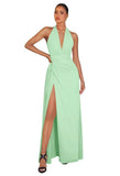 Chiffon Bridesmaid Dresses for Women Long Halter A-line Formal Dress with Slit 2026 Pleated Evening Party Gowns