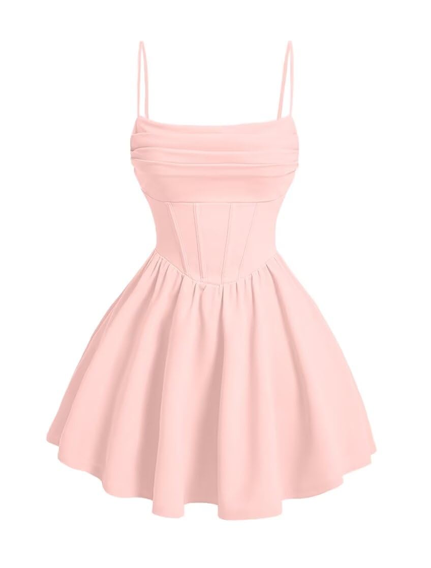 Kingbridal Gowns Spaghetti Straps Chiffon Homecoming Dresses for Teens Short Prom Dress Ruched A-Line Formal Cocktail Party Gowns