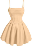 Kingbridal Gowns Spaghetti Straps Chiffon Homecoming Dresses for Teens Short Prom Dress Ruched A-Line Formal Cocktail Party Gowns