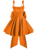 Spaghetti Strap Ruffle Homecoming Dresses Short 2026 Pleated Mini Party Cocktail Prom Gowns