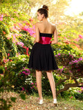A-Linie/Princess-Linie Herzausschnitt Ärmellos Kurz Chiffon Brautjungfernkleider Cocktail Ballkleid