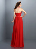 A-Line/Princess Halter Pleats Sleeveless Long Chiffon Bridesmaid Dresses Evening Prom Dress