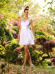 A-Line/Princess Bateau Sleeveless Short Lace Bridesmaid Dresses Homecoming Prom Dress Gowns