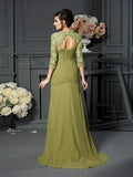Vestidos de novia de gasa larga con corte princesa, escote corazón, flores hechas a mano, mangas 1/2